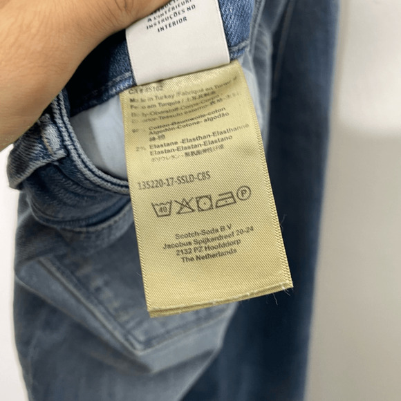 SCOTCH & SODA Supreme Straight Leg Fit Jeans Beach Bandits distressed 28 x 32 - Picture 8 of 9